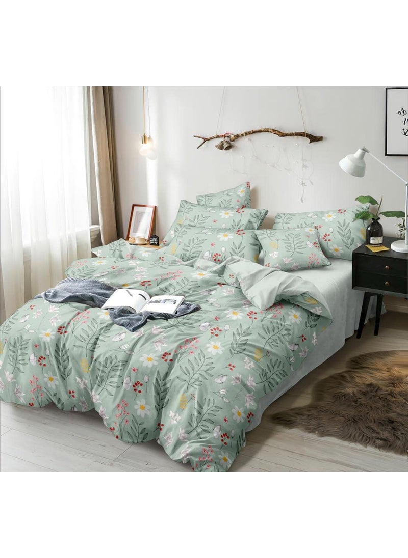 COZY FURNISH Super Soft Brushed Microfiber Cotton Double Bedsheet with 2 Pillow CoversBedsheet 90X100Inches Pillow Covers 17X27Inches pista