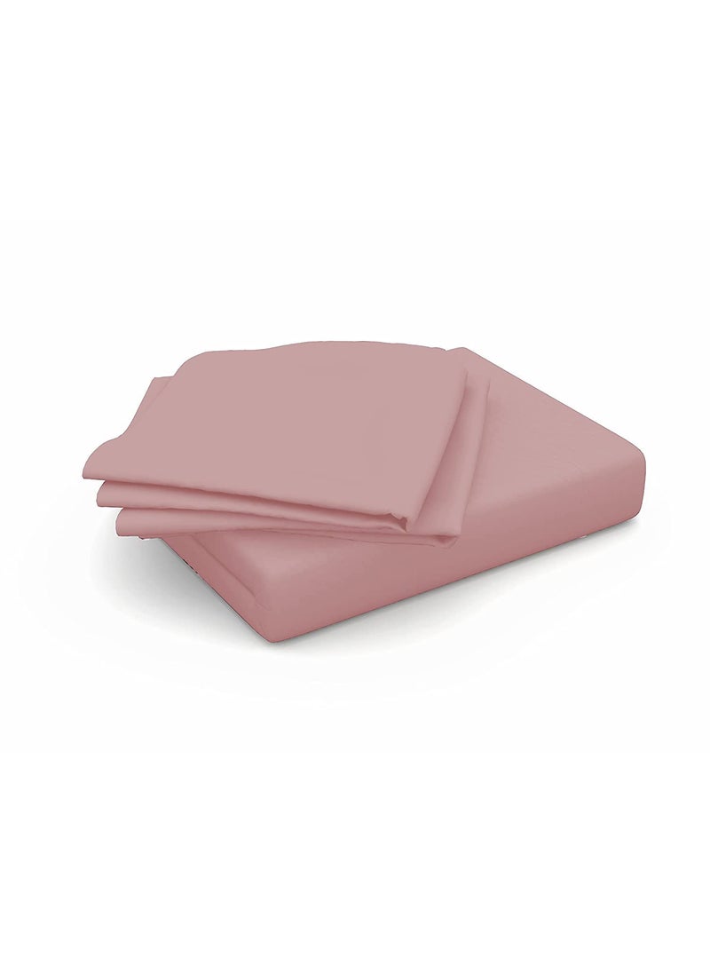 Filymore Solid Rose Pink Double bedsheet Microfiber 240 Tc Fabric Single Color Bedcover with 2 Pillow Cover for Girls Room Size 90X90 inchs Queen Rose Pink