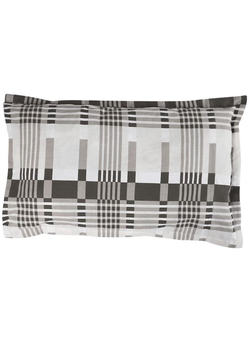 HOMETALES Cotton Big Checks Bedsheet with 2 Pillow CoversMulticolor