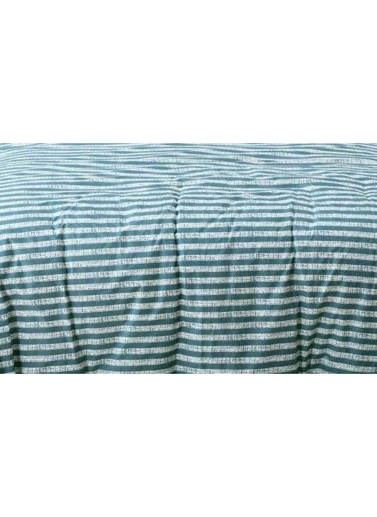 DECOR2ADMIRE 300 Thread Count Cotton Queen Size Printed Double Bedsheet with Two Pillow Covers for Home Dark Green Stripes 90 x 100 Flat