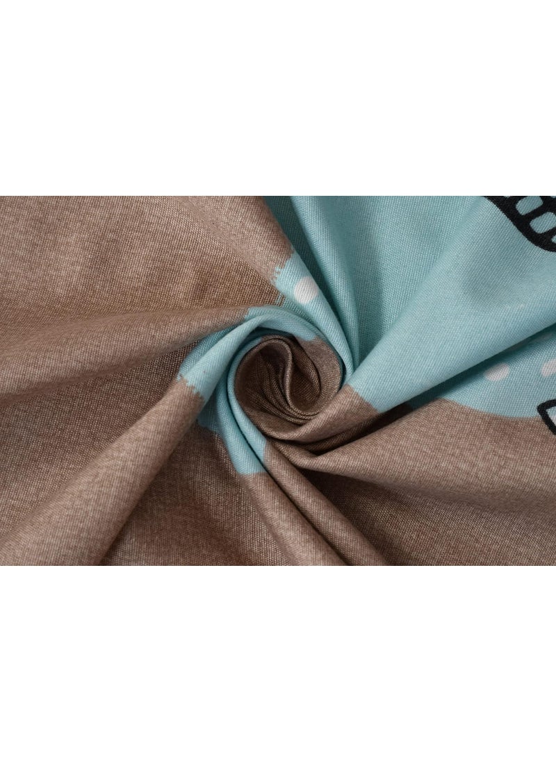 MORADO Premium Glace Cotton 180 TC Double Bedsheet with 2 King Size Pillow Covers 90100 Inches Brown