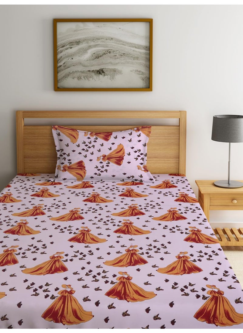 Ambra Linens Kids Bed Sheet Set 100 Cotton Soft Smooth AllSeason Bedding for Single Bed with 1 Bedsheet 1 Pillowcase Comfortable and Stylish for Childrens Bedrooms