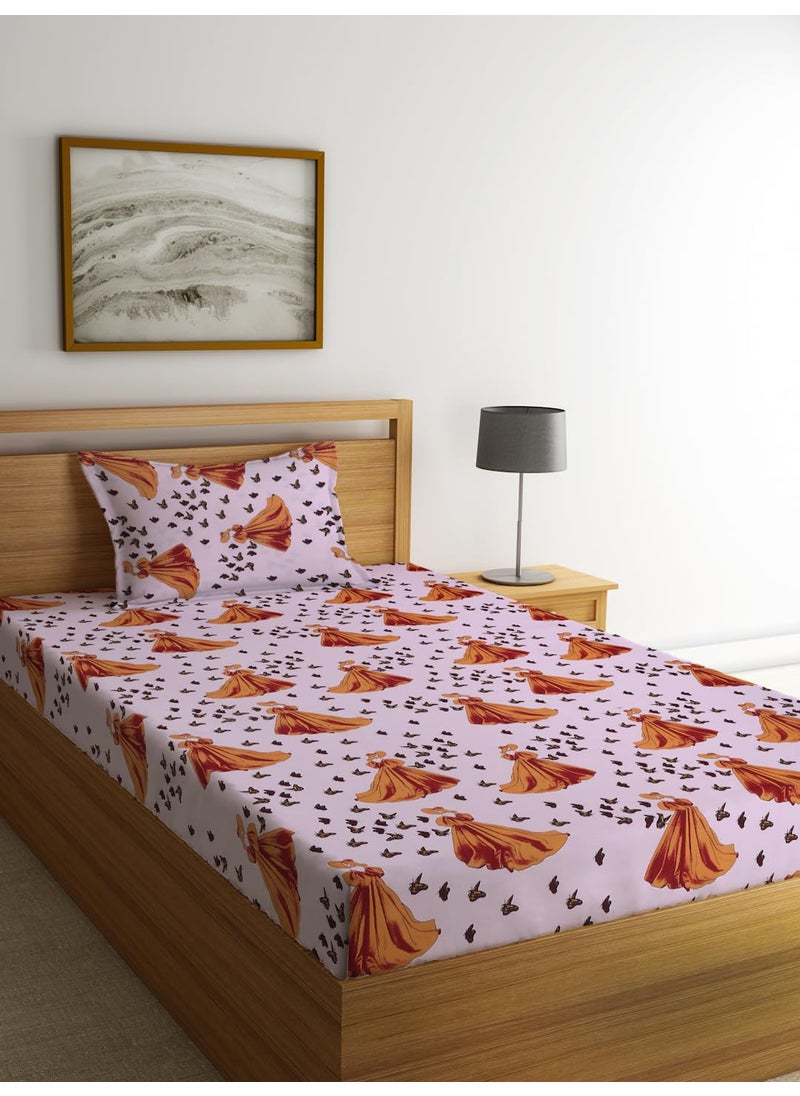 Ambra Linens Kids Bed Sheet Set 100 Cotton Soft Smooth AllSeason Bedding for Single Bed with 1 Bedsheet 1 Pillowcase Comfortable and Stylish for Childrens Bedrooms
