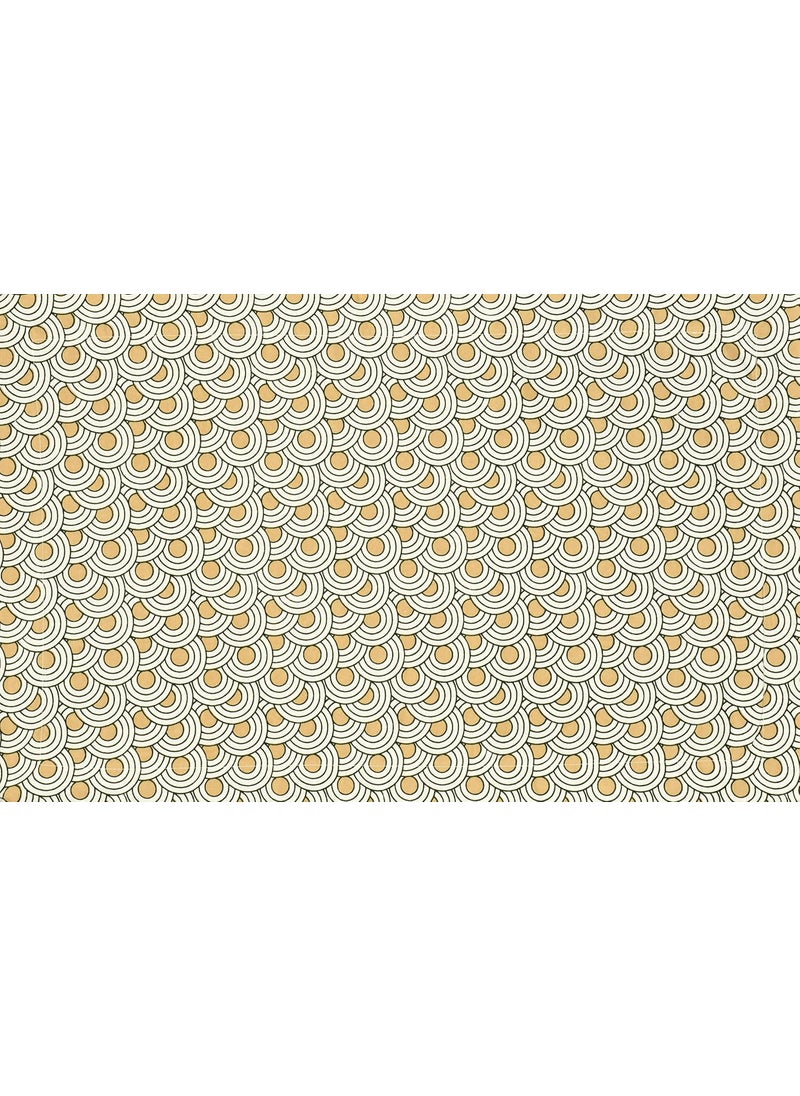 REALDREAM bedsheet for Double Bed Flat Double bedsheet Glace Cotton with 2 Pillow Cover 90 x 100 Inches PeacockYellow
