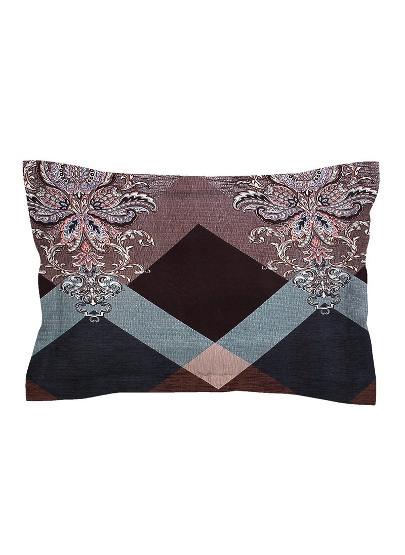 AEROHAVEN 180TC Glace Cotton Paisley Flat Double Bedsheet with 2 Pillow Covers GCB19 Brown