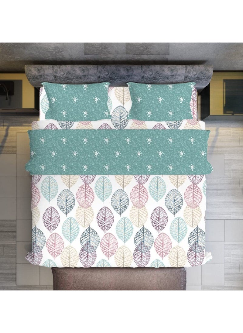COZY FURNISH Super Soft Microfiber Cotton King Size Bedsheet with 2 Pillow Covers Printed Design 150 TC 108x108 Inches Bedsheet 17x27 Inches Pillow Covers for All Occasions