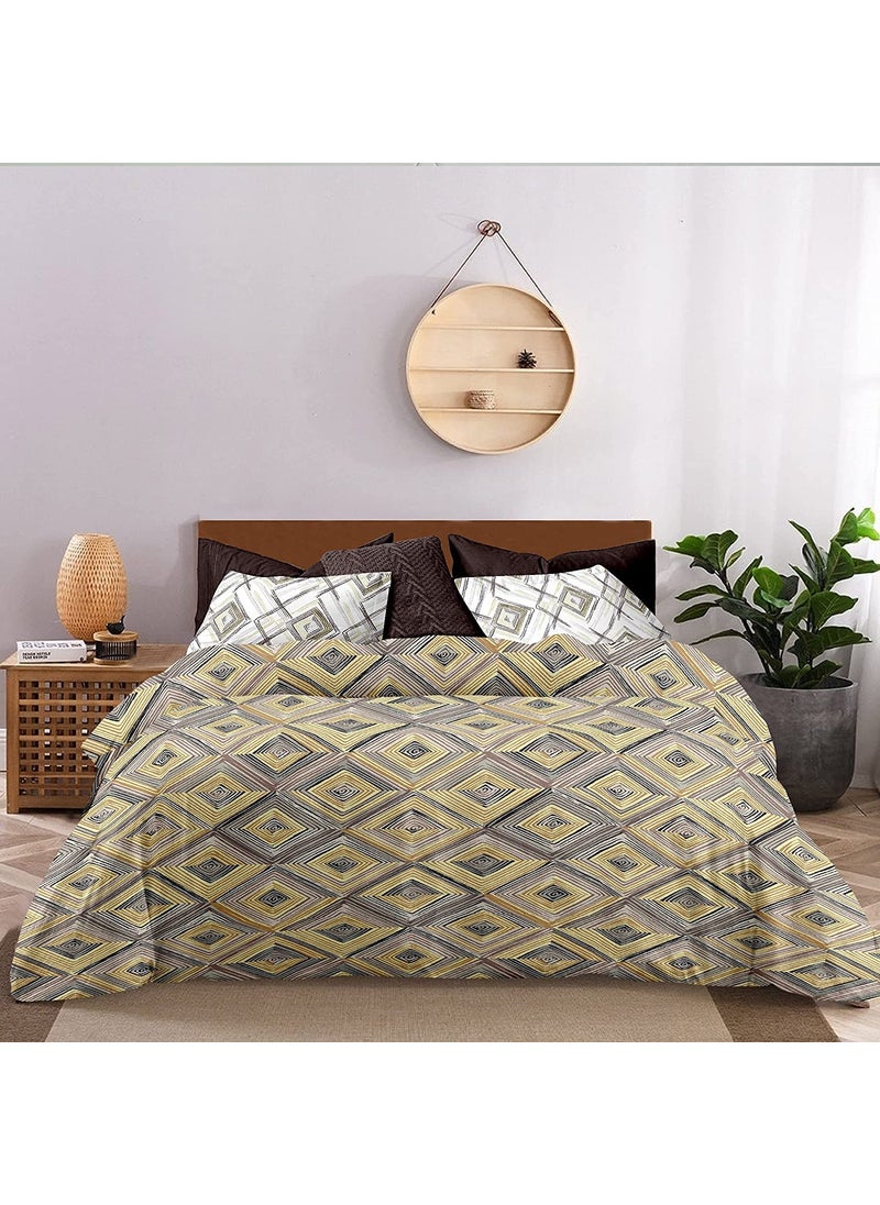 COZY FURNISH Super Soft Brushed Microfiber Cotton King Flat Bedsheet with Pillow Covers108X108Inches Bedsheet with Pillow Covers