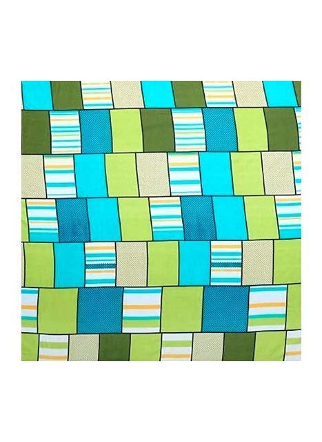MORADO 3D Printed Glace Cotton 144 TC Double Bedsheet with 2 Pillow Covers 90X90 Inches Green