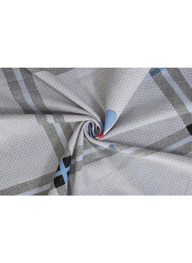 MORADO Premium Cotton Casement 210 GSM Elastic Fitted Single Bedsheet with 1 Pillow Covers 36728 Inches Light Grey