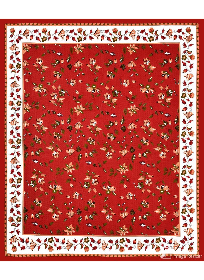 LIVING ROOTS Pure Cotton Soft Skin Friendly 1 Bedsheet with 2 Pillow Covers Queen Size Bedsheet 86 96 inches 7 8 Feet Rich Fast Colour with No Colour Bleeding Guarantee 304 Red
