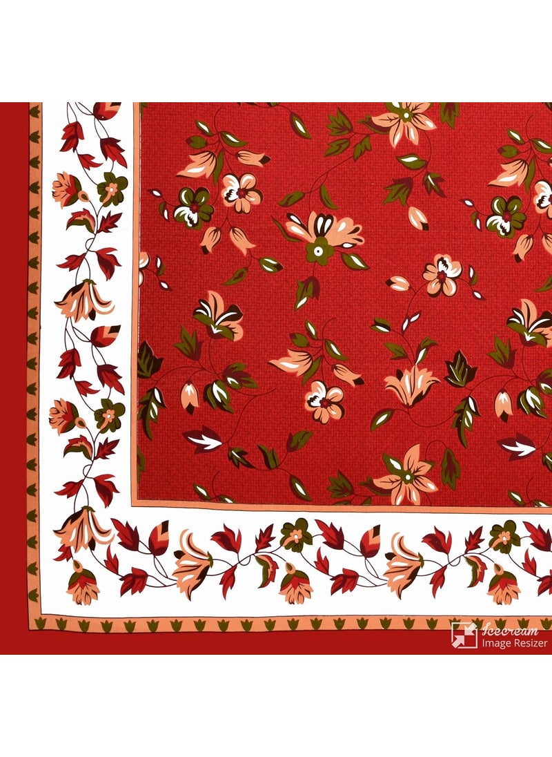 LIVING ROOTS Pure Cotton Soft Skin Friendly 1 Bedsheet with 2 Pillow Covers Queen Size Bedsheet 86 96 inches 7 8 Feet Rich Fast Colour with No Colour Bleeding Guarantee 304 Red
