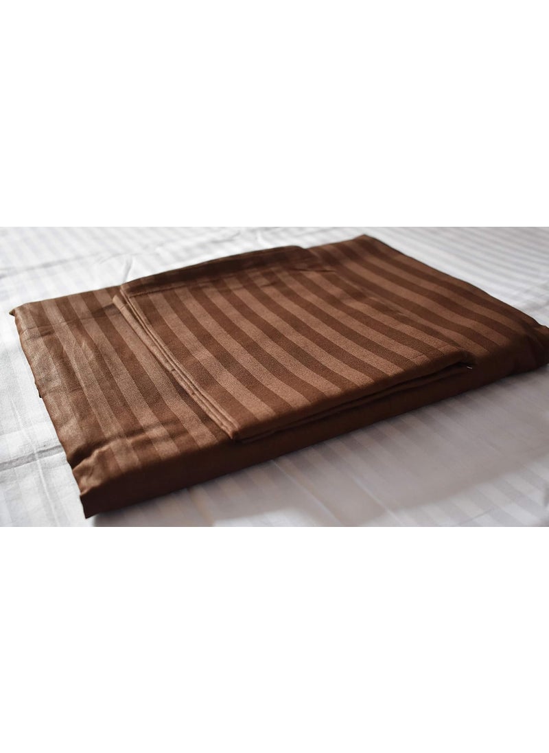 Comfy Cotton 210 TC Double Bedsheet with 2 Pillow Covers King Size Brown