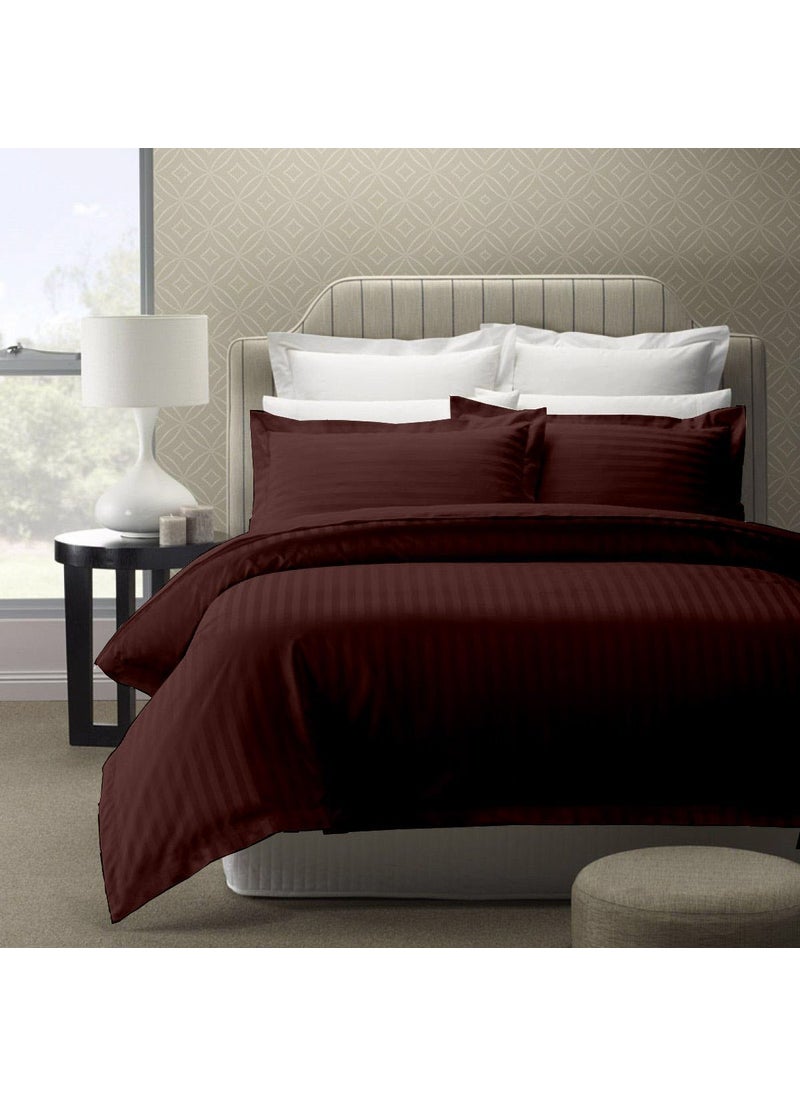 Comfy Cotton 210 TC Double Bedsheet with 2 Pillow Covers King Size Brown