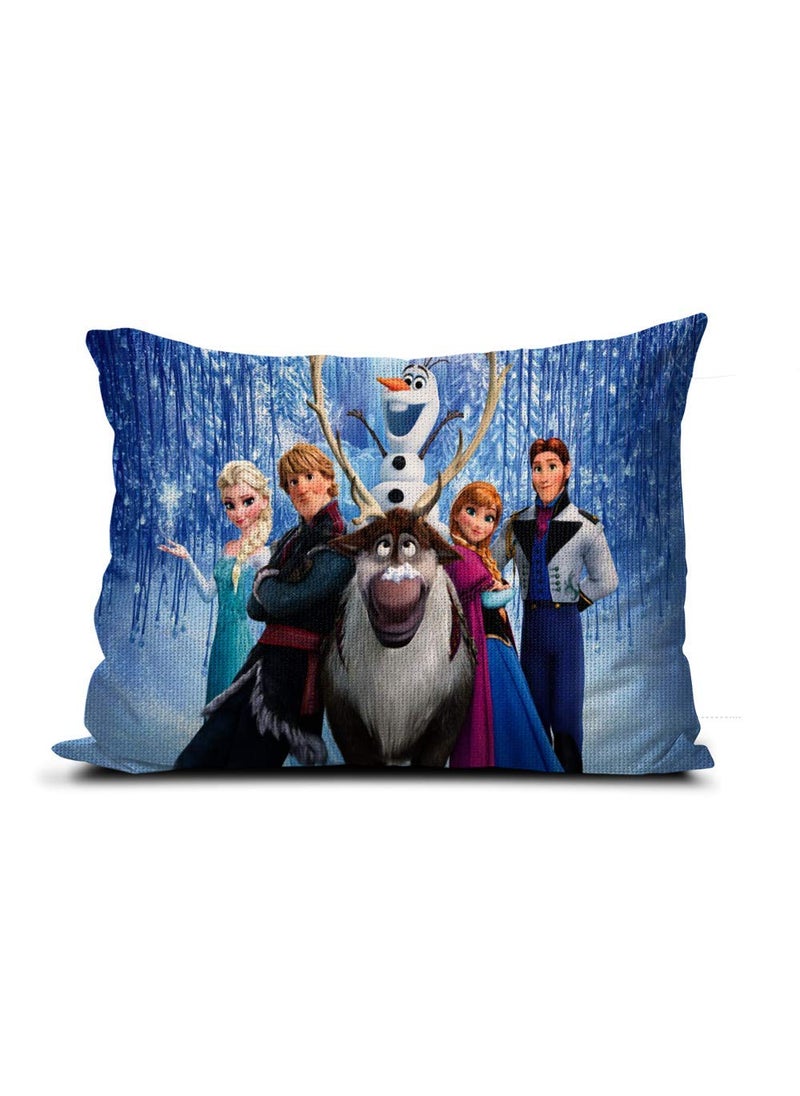 NISHOMES Baby Cartoon Printed CushionPillow Pack of 2 Size 12x18 Inches Blue