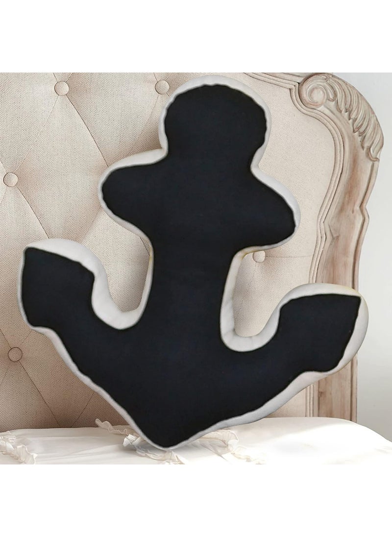 Oscar Home Anchor Shape Stuffed Cushion Large Size Nautical Baby Shower Nautical Navy Nursery Decor Stuffed AnchorToy Nautical Nursery Pillow