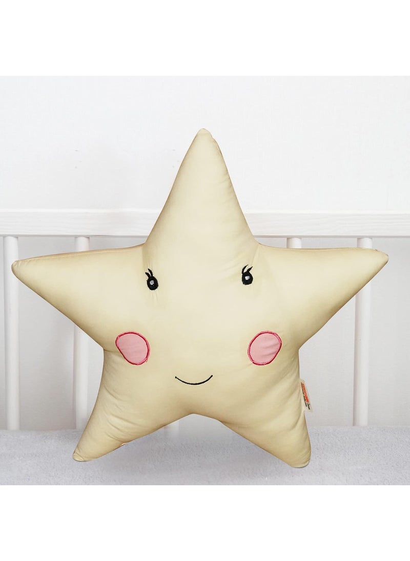 Oscar Home Star and Pear Shape Cushion for Kids Room and Nursery Living Room Bedroom Luxury Furnishing Soft Toy Combo of 2