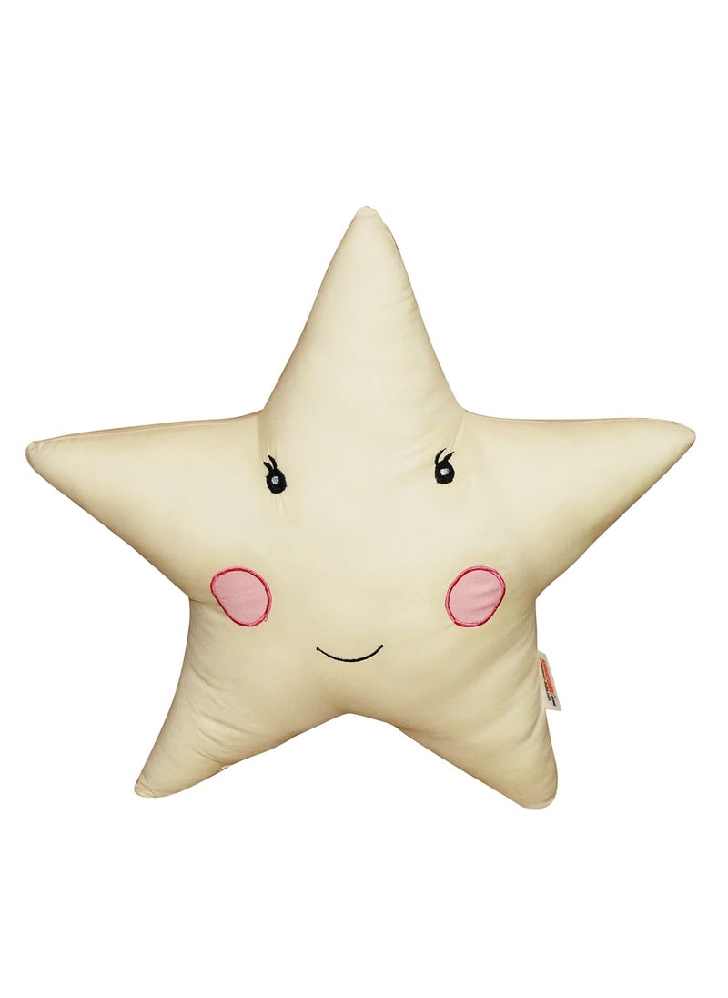 Oscar Home Star and Pear Shape Cushion for Kids Room and Nursery Living Room Bedroom Luxury Furnishing Soft Toy Combo of 2