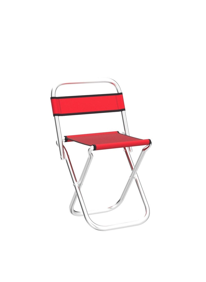 BIGFALCON Premium Folding Camping Chair Outdoor Portable FishingPicnicHiking and Traveling StoolChair with Backrest Relaxing Sketching Chair Red Without Bag