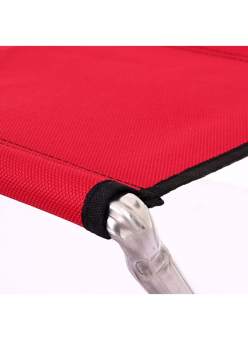 BIGFALCON Premium Folding Camping Chair Outdoor Portable FishingPicnicHiking and Traveling StoolChair with Backrest Relaxing Sketching Chair Red Without Bag