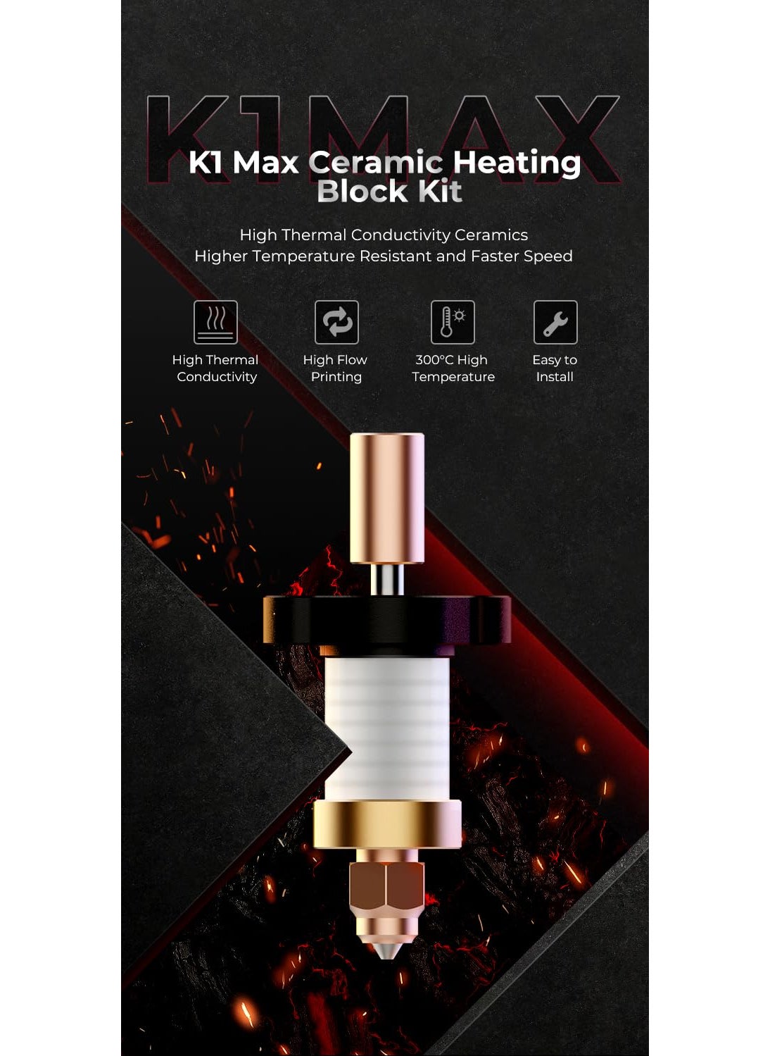 K1 MAX Ceramic Heating Block KIT