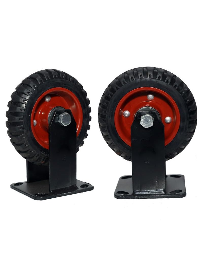 PACIFIC MOVERS Heavy Duty Rubber Castor Wheel 6 inch fix02 nos