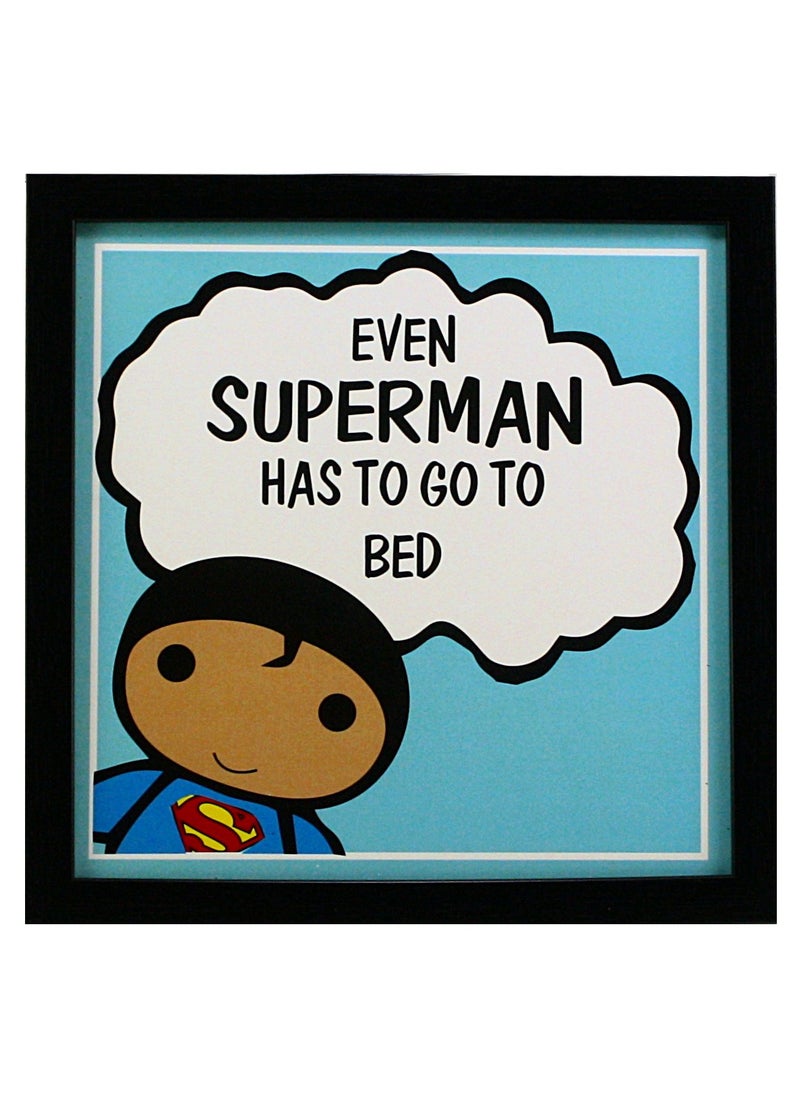 Indianara 3 Piece Set of Framed Wall Hanging Kids Room Decor Spiderman Batman Superman Art Prints 87 inch X 87 inch Without Glassmulticolor10