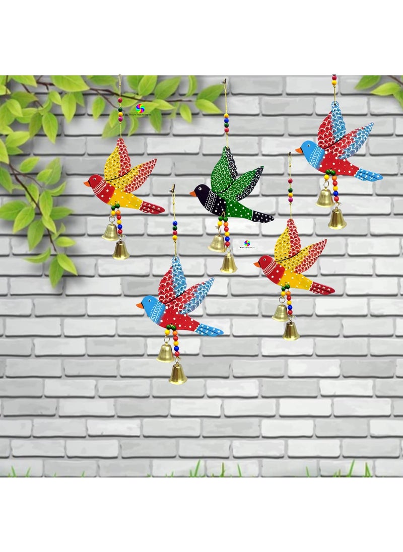 DRAVY HANDICRAFTS Bird Hanging Decor Home Decoration Main Door Garden Wall Hanging Latkan Decoration Show Piece Office Cafe Festival Decorative Wall DecorLength11 inch A 1 A 3