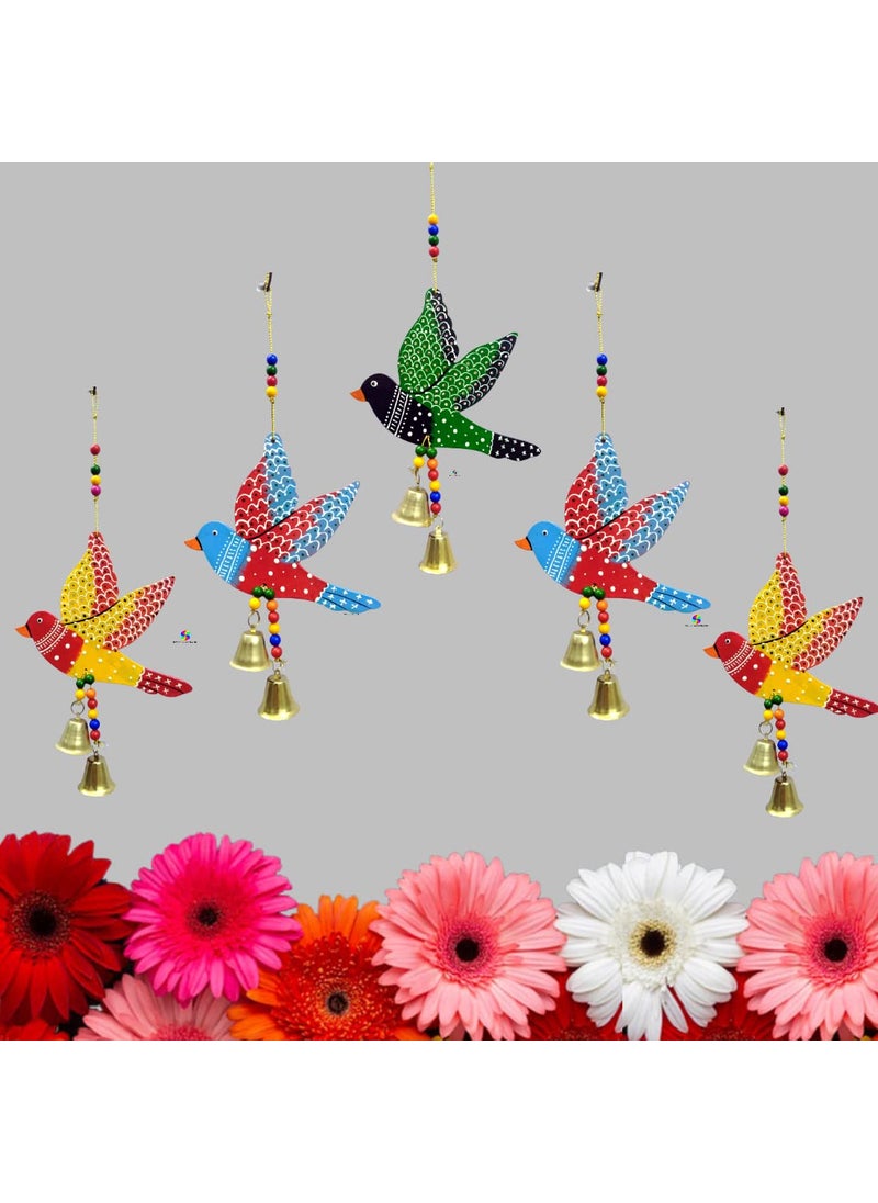 DRAVY HANDICRAFTS Bird Hanging Decor Home Decoration Main Door Garden Wall Hanging Latkan Decoration Show Piece Office Cafe Festival Decorative Wall DecorLength11 inch A 1 A 3