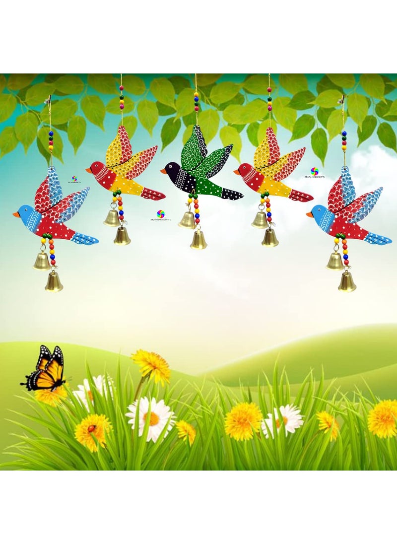 DRAVY HANDICRAFTS Bird Hanging Decor Home Decoration Main Door Garden Wall Hanging Latkan Decoration Show Piece Office Cafe Festival Decorative Wall DecorLength11 inch A 1 A 3