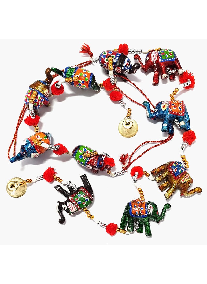 DRAVY HANDICRAFTS Wall Hangings Elephant For Home decor Bandarwal Toran latkan for Main Door Hanging home decoration Rajasthani Traditional Decorative Item for Room Wall Dcor decoration Diwali A 1