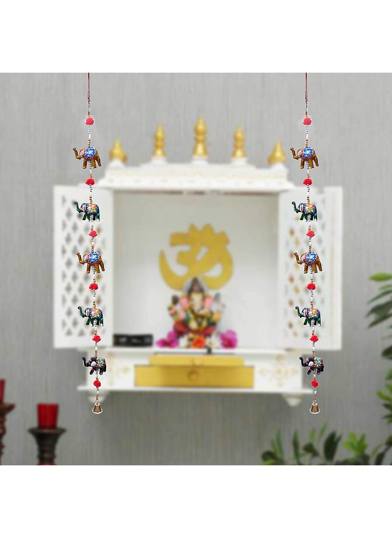 DRAVY HANDICRAFTS Wall Hangings Elephant For Home decor Bandarwal Toran latkan for Main Door Hanging home decoration Rajasthani Traditional Decorative Item for Room Wall Dcor decoration Diwali A 1