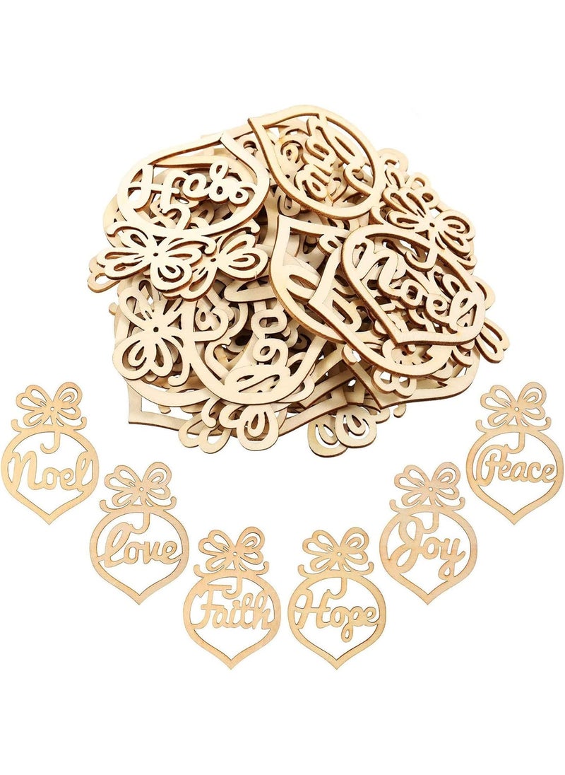 Curious Button Set of 12 pcs Christmas Wooden Hollow Hanging Ornaments Christmas Tree Hanging Tags for Xmas Decorations