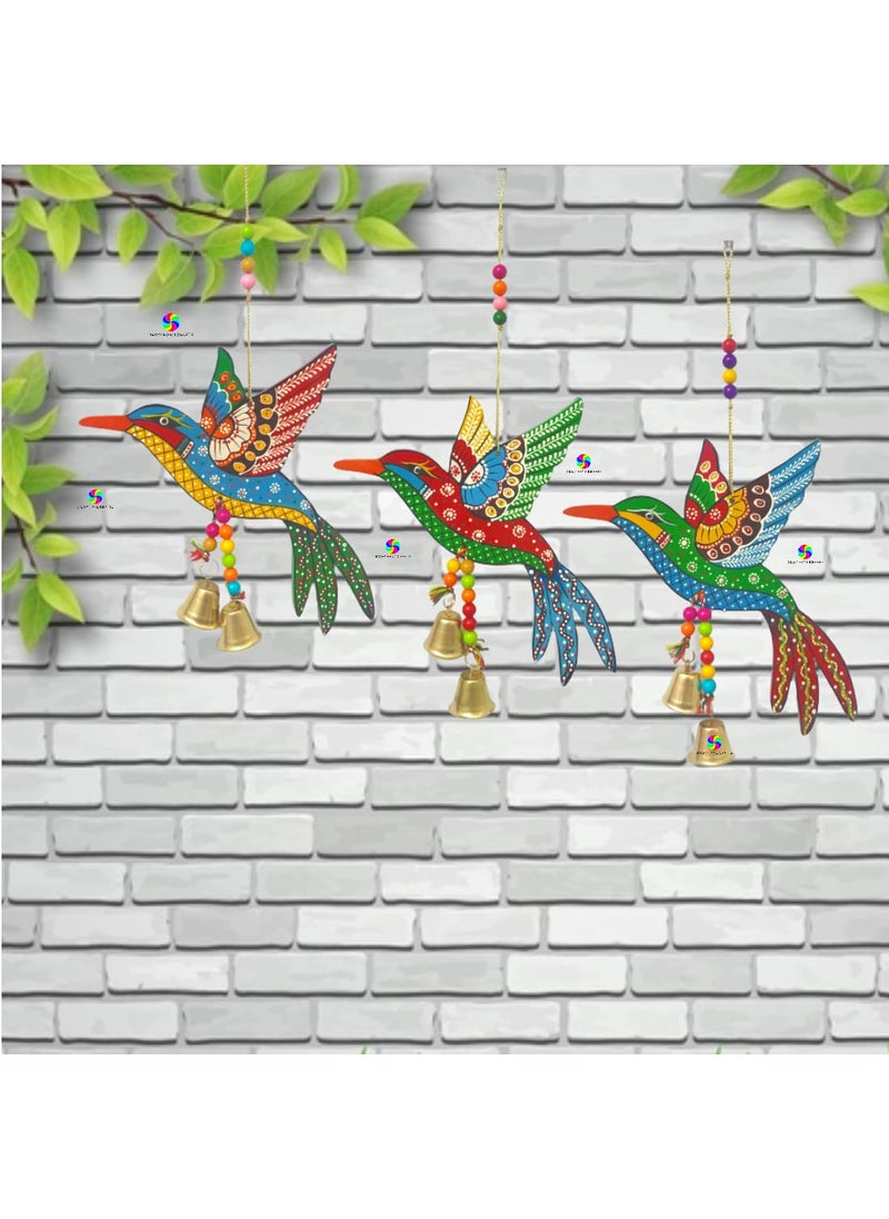 DRAVY HANDICRAFTS Bird Hanging Latkan Toran for Pooja Garden Decorative Main Door Wall Hanging Balcony Decoration Hanging Decorative Items for Room Wall Dcor Decoration for Home
