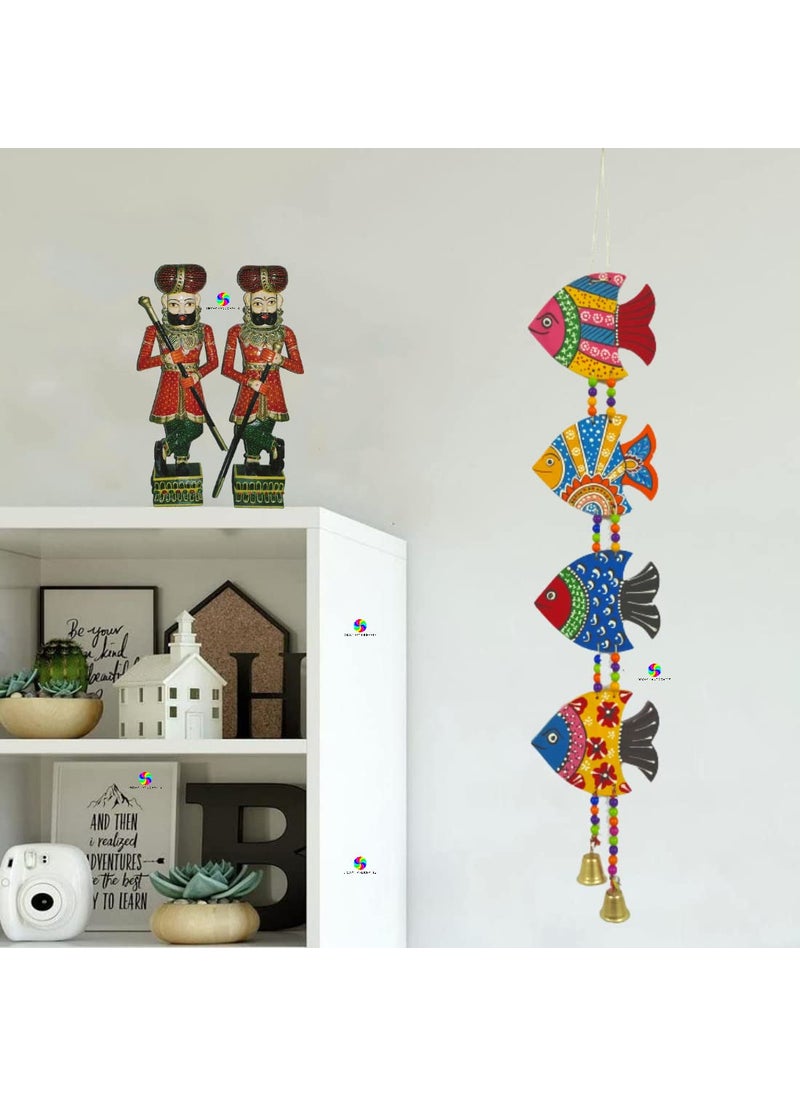 DRAVY HANDICRAFTS Hanging Fish Decor Door Latkan Toran for Pooja Garden Balcony Decoration Hanging Items for Room Hall Wall Dcor Decorative for Home Length24 inch