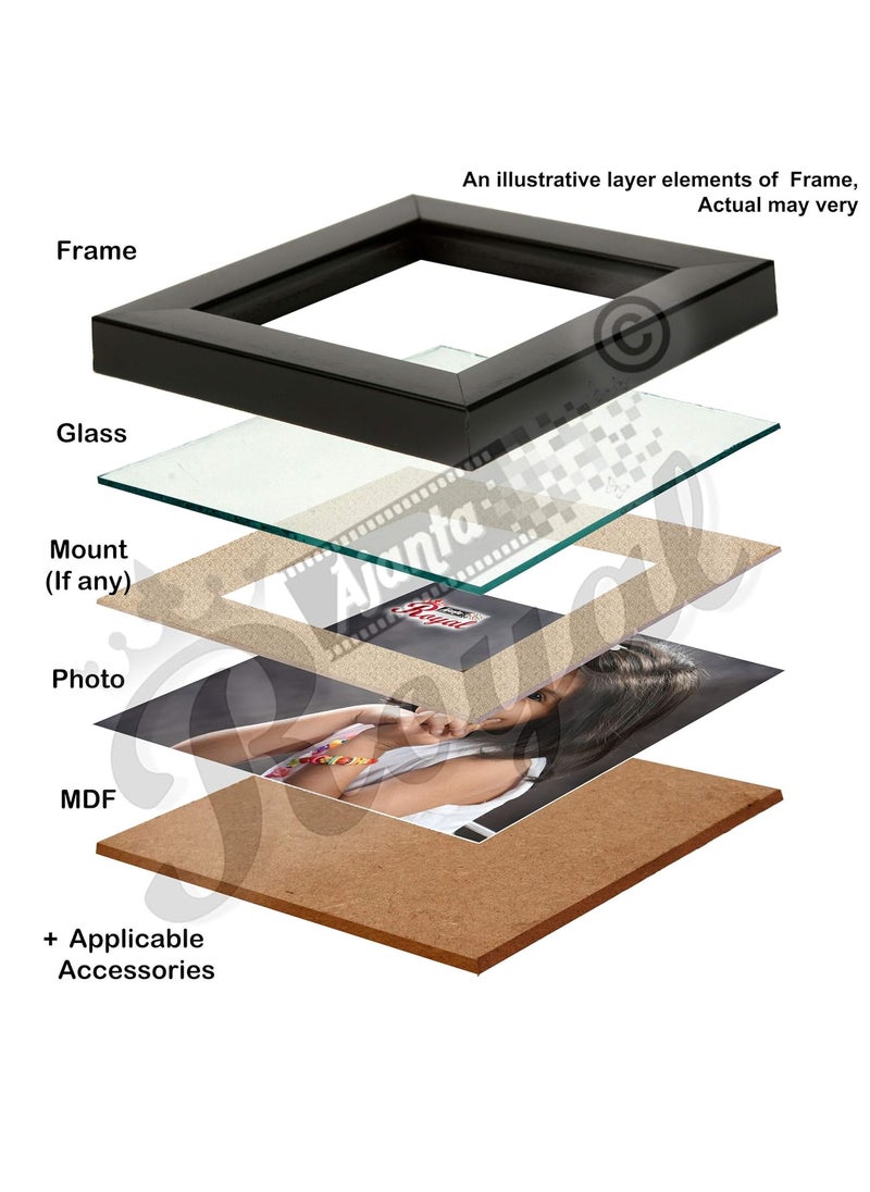 AJANTA ROYAL Synthetic Wood Table Photo Frame Black_5 X 7 Inch DWDT0253A