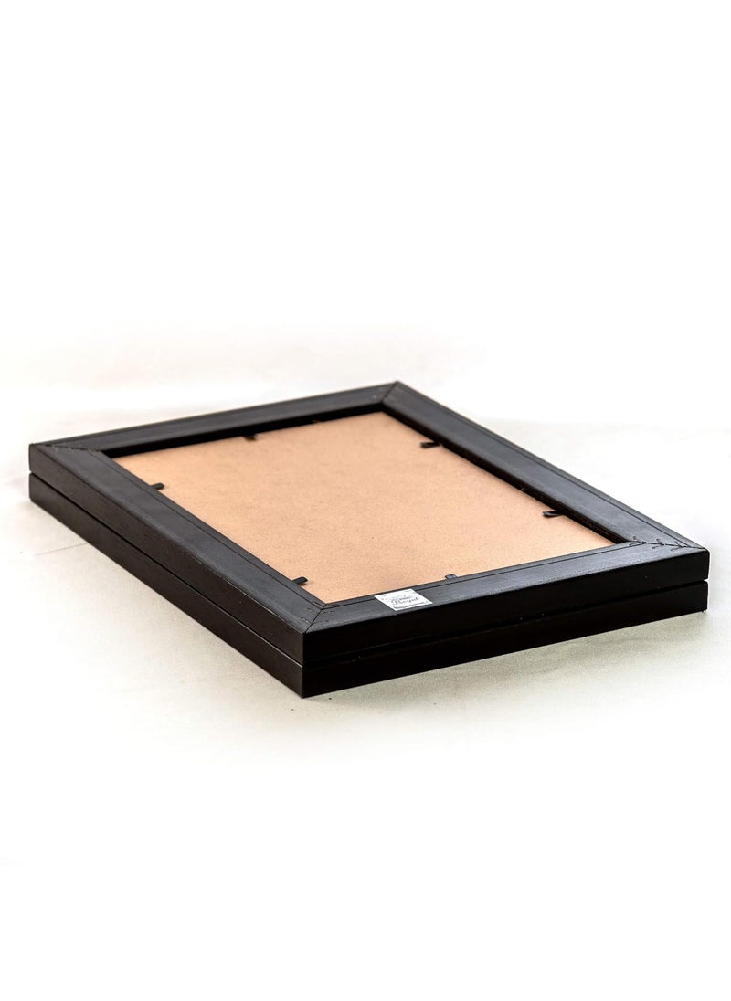 AJANTA ROYAL Synthetic Wood Table Photo Frame Black_5 X 7 Inch DWDT0253A