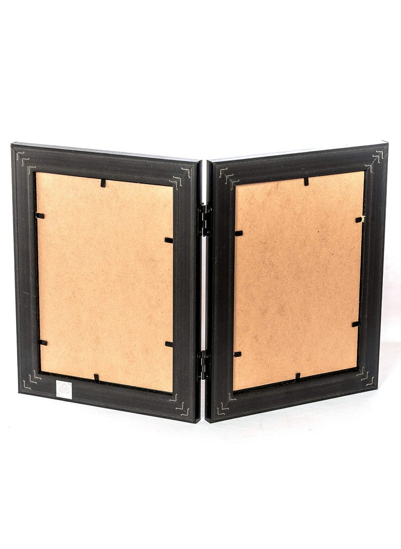 AJANTA ROYAL Synthetic Wood Table Photo Frame Black_5 X 7 Inch DWDT0253A
