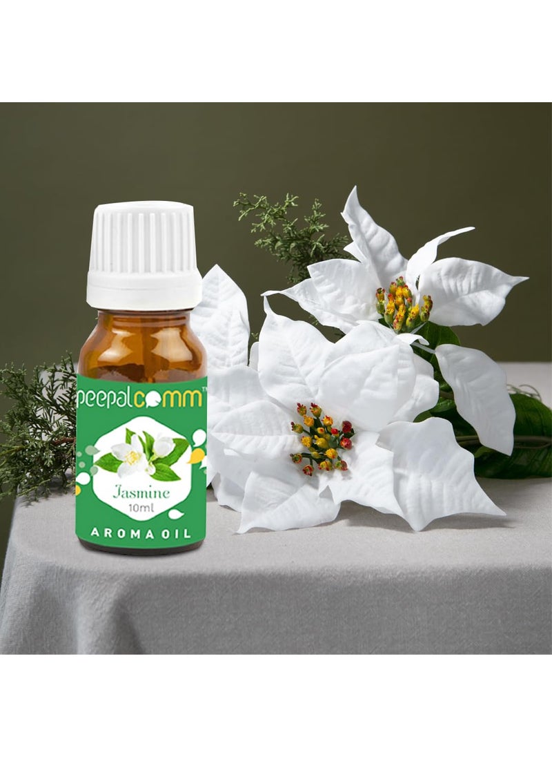 Peepalcomm Marble Glass Green Kapoor Dani Electric Camphor Diffuser with 1 Mogra 1 Jasmine Scented Aroma Oil10ml Each Night Lamp Natural Air Purifier for Home FragranceOfficeSpaTemple Etc