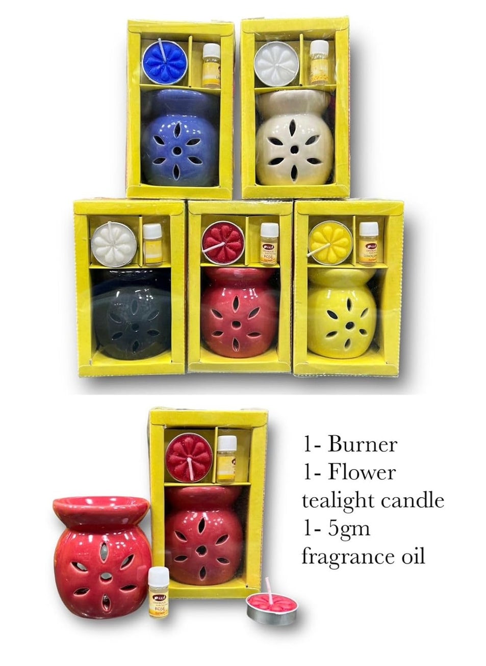 Serene Dreams Lavender Blossom Delight Aroma Diffuser Gift Set Elegant OffWhite Ceramic Tea Light Holder Exquisite Aromatherapy Oil Burner and Luxurious Wax Warmer