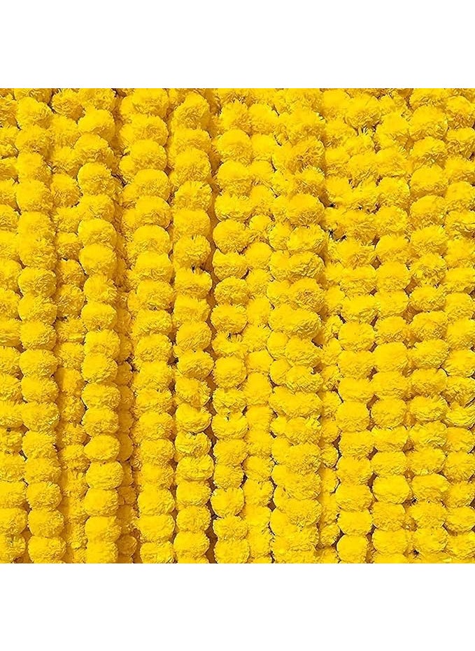 Sellplus Backdrop Setup for Mehndi haldi Marrige Pooja ganpati Home Decoration Combo of Marigold Strings Set 7