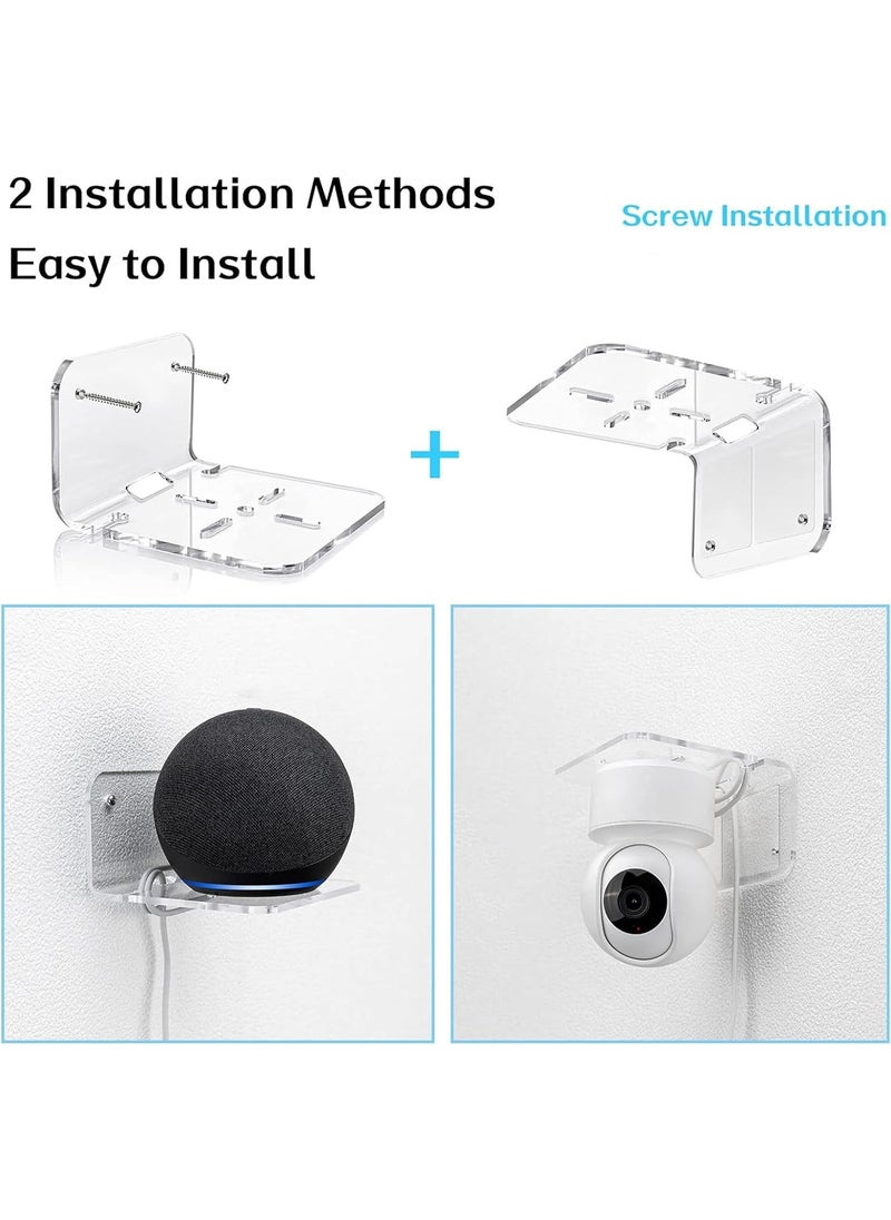Parikshit Sublimarion 2 Pcs CCTV Camera Stand Holder Wall Mount for CCTV Security WiFi Camera Home Outdoor Indoor Office Shop Pack of 2 4 Holes