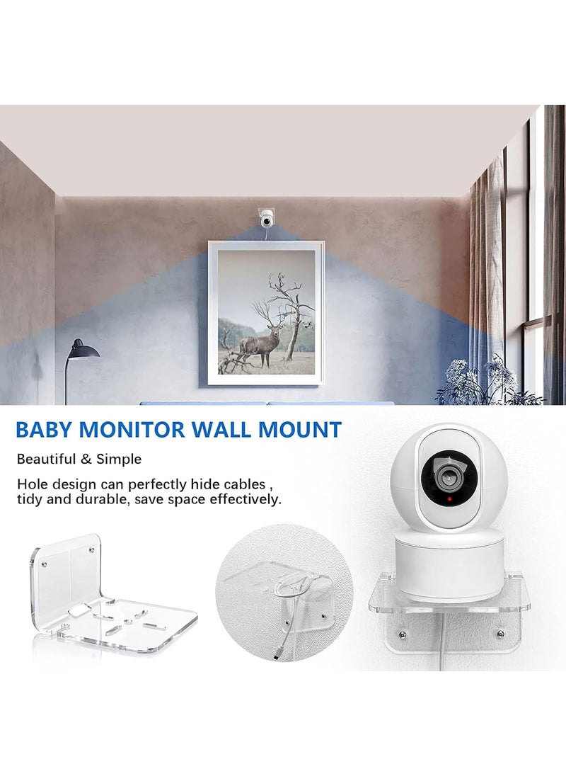 Parikshit Sublimarion 2 Pcs CCTV Camera Stand Holder Wall Mount for CCTV Security WiFi Camera Home Outdoor Indoor Office Shop Pack of 2 4 Holes