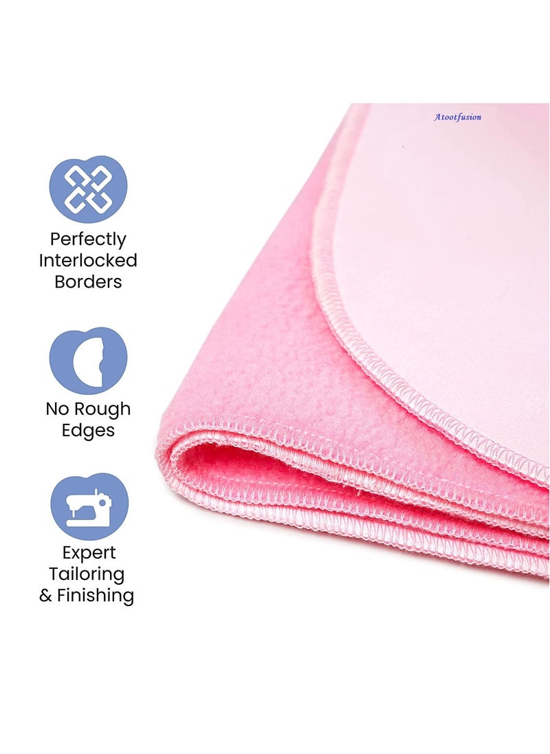 Soft Water Proof Baby Dry SheetBed ProtectorReusable Bed Underpad Waterproof Bed Pad Pee Pad Perfect for Kids Adults The Elderly Extra Large 220 x 140 cm Pink