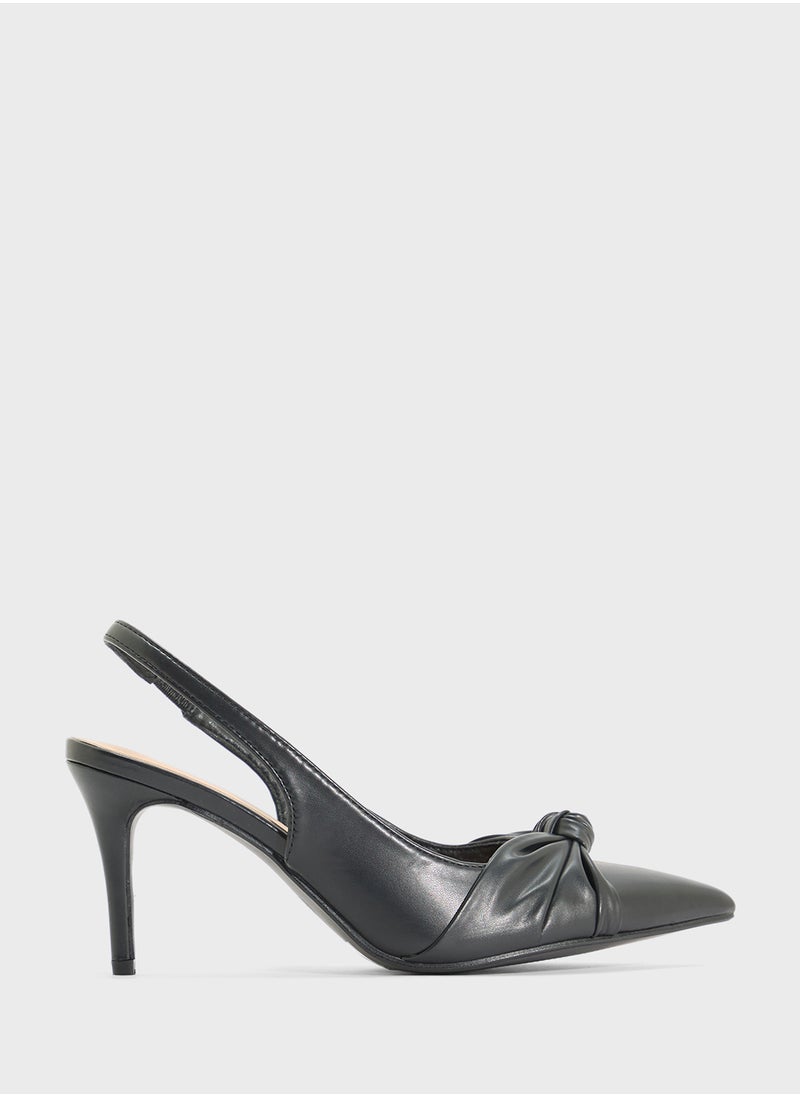 Sling-Back Pump With Knot Detail