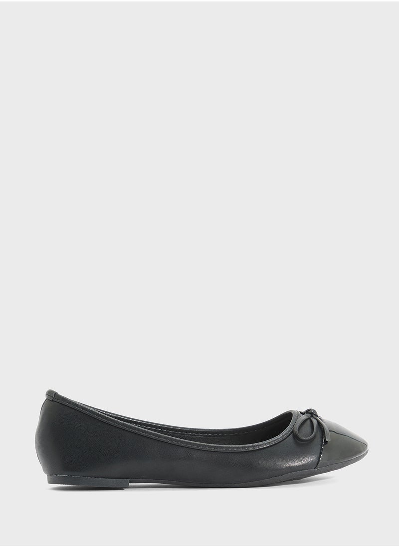 Patent Toe Classic Ballerina
