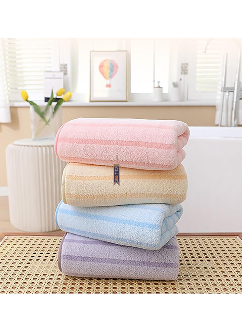 CLUZE Microfiber Face Towel Set Super Soft Quick Drying Workout Sweat Towels Hanging And Absorbent Hand Towel For Gym Bathroom Travel 35X75CmPack Of 4 Multicolors 1 TC