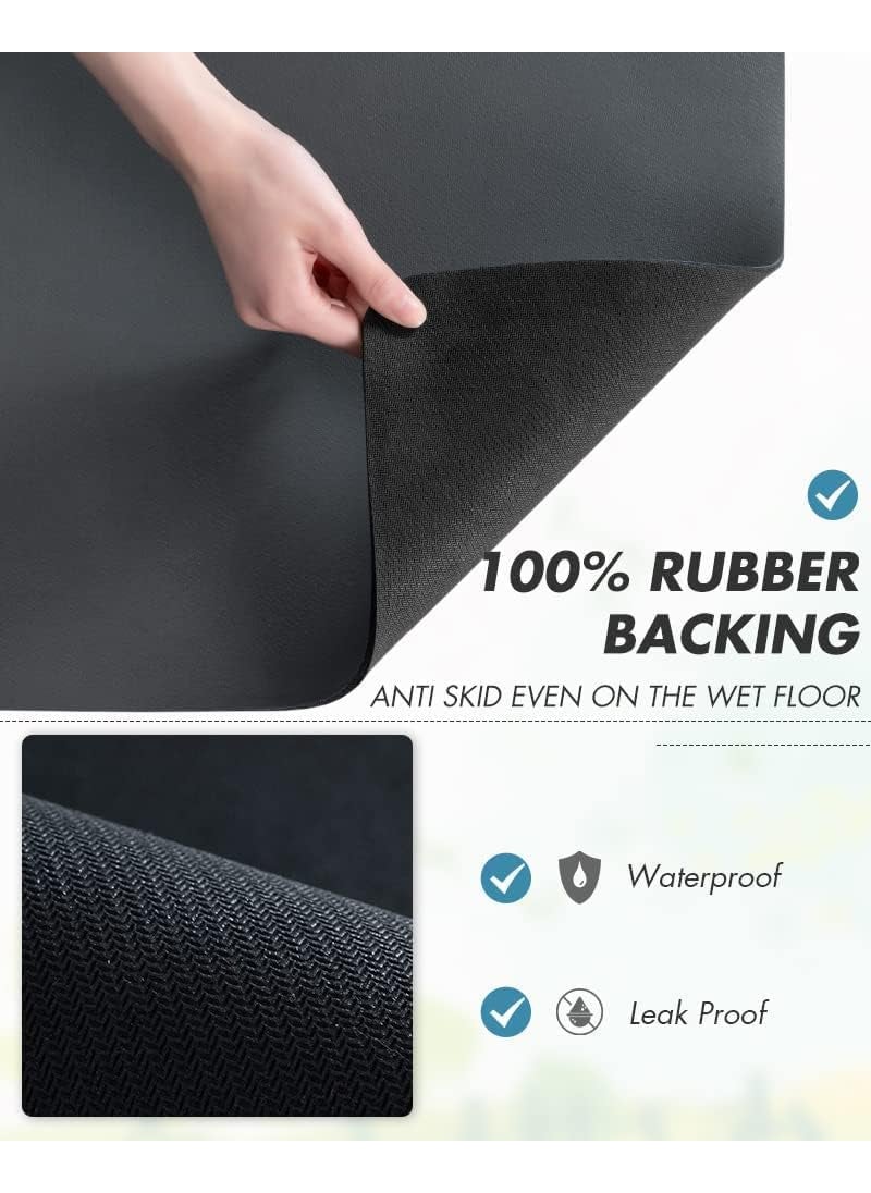 Hidak Dish Drying mat for Kitchen Water Absorbent mat Drying mat for Kitchen Utensils Small Dry mat for Kitchen Utensils Drying mat Water Absorbent mats for Kitchen Items 30x40 CM Multi Color