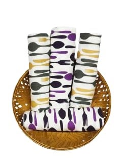 CRAZYWEAVES 100 Cotton Lunch Towel for School Kids Office Towel Hand Towel Kitchen Towel18 x 24 Pack of 4