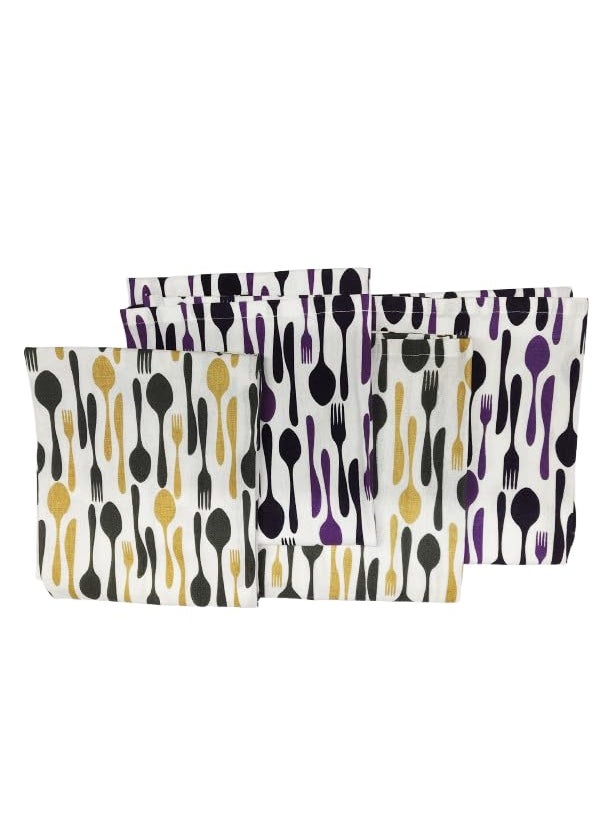 CRAZYWEAVES 100 Cotton Lunch Towel for School Kids Office Towel Hand Towel Kitchen Towel18 x 24 Pack of 4