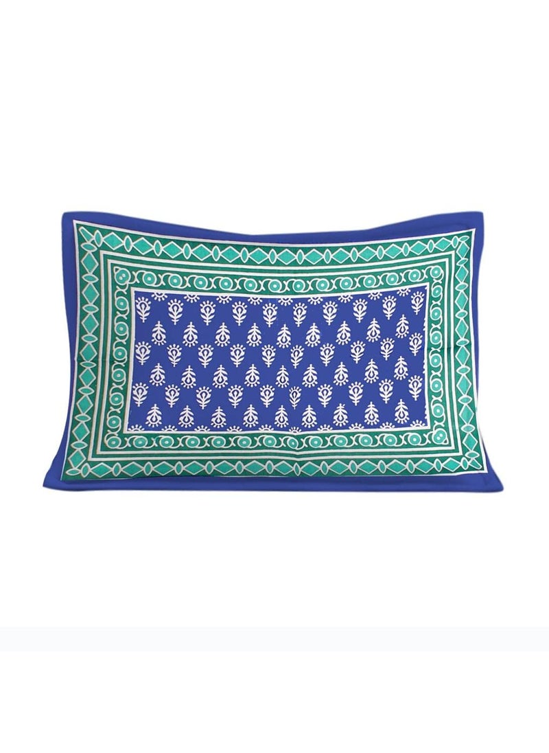JAIPUR PRINTS 100 Cotton Jaipuri Traditional Single Bedsheet with 1 Pillow Covers Single Sale 01